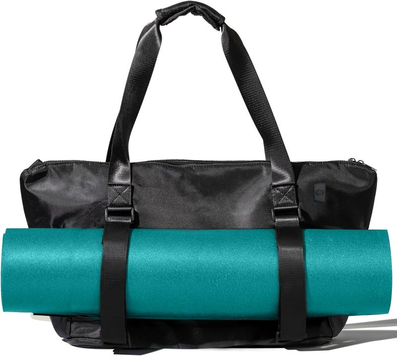 WARRIOR2 Store Yoga Mat Carrier - Expandable, Built-In Mat Straps, Water & Shock Resistant Laptop Pocket. Yoga Travel Bag with Luggage Sleeve, Gym Bags For Men & Women, Large Tote - Image 1